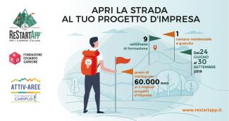 Locandina di ReStartApp per i cammini italiani