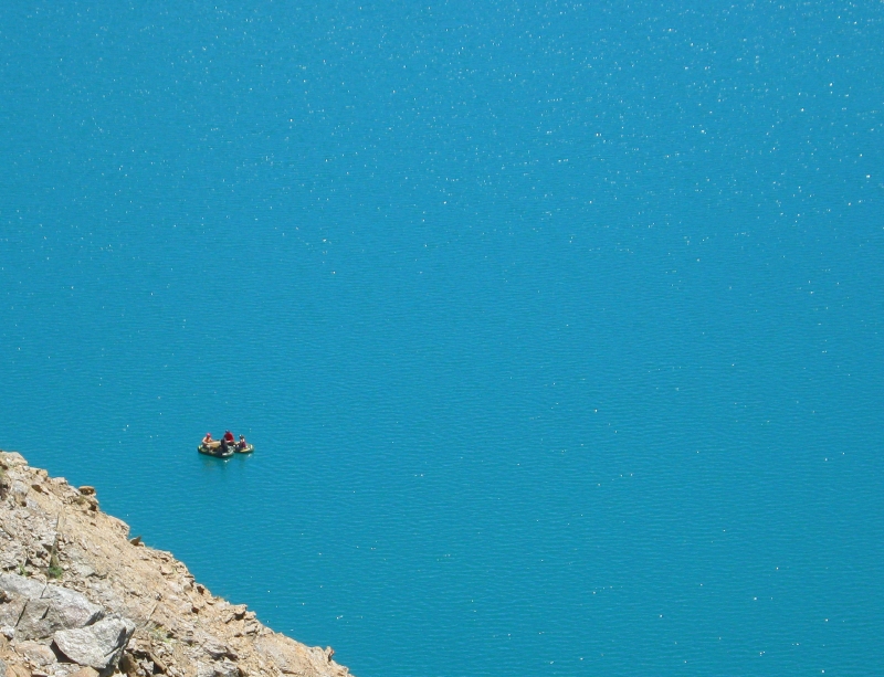 Campionamenti presso il lago Leynir (2747 m slm)