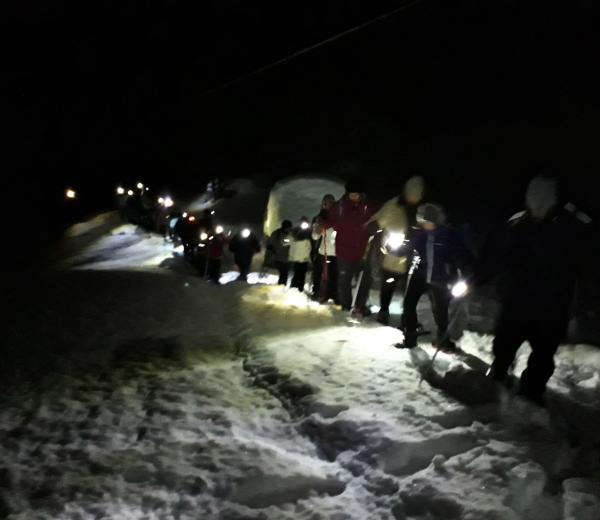 Ciaspolate notturne a Ceresole