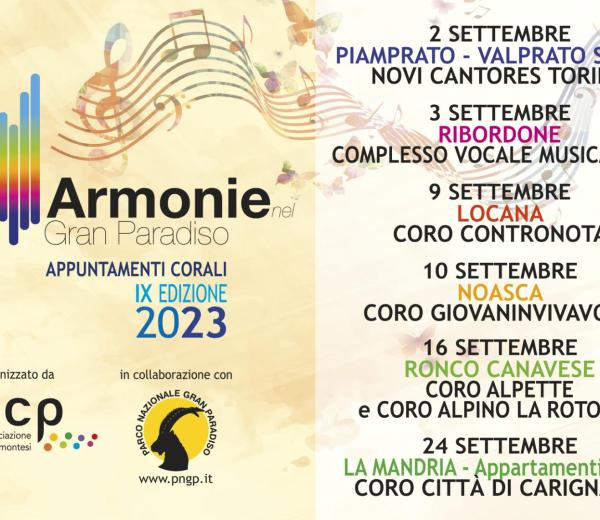 Tornano i concerti di Armonie nel Gran Paradiso con Associazione Cori Piemontesi