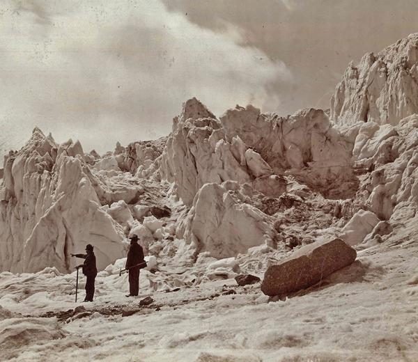 Foto d'archivio dei ghiacciai del gruppo del Gran Paradiso