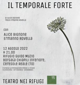 Locandina Teatro in Rifugio: "Il temporale forte"