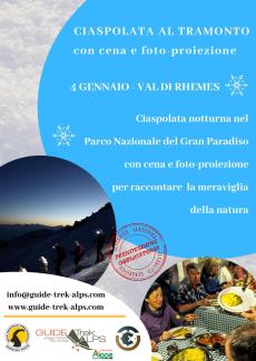 Ciaspolata al tramonto