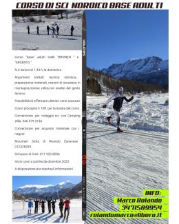 Corso di sci nordico base per adulti