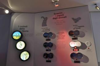 pannelli espositivi del centro visitatori di cogne