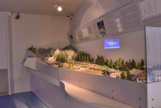 plastico del centro visitatori di cogne