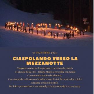 Ciaspolando verso la mezzanotte