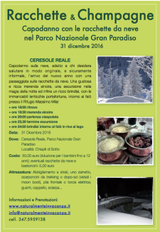 Locandina Capodanno Racchette e Champagne
