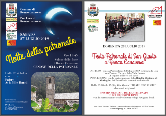 Festa patronale di San Giusto a Ronco Canavese