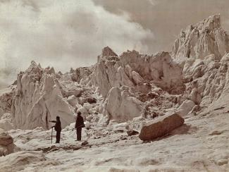 Foto d'archivio dei ghiacciai del gruppo del Gran Paradiso