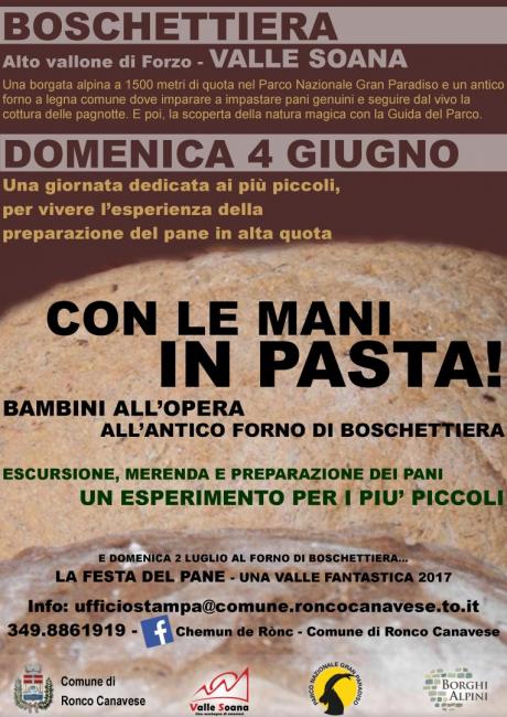 Con le mani in pasta! Bambini all'opera all'antico forno di Boschettiera