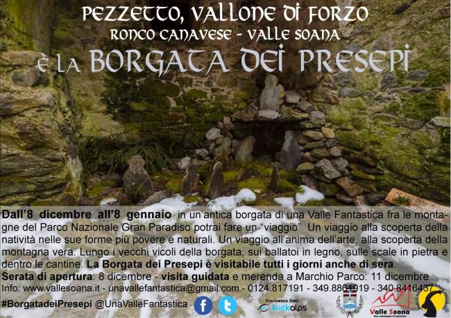 locandina viaggio nella borgata dei presepi